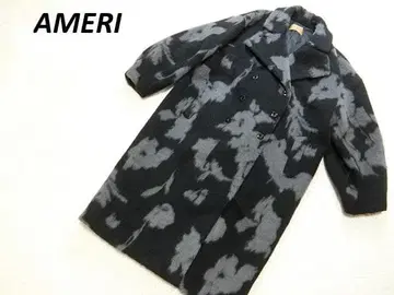 AMERI 아메리 샤기 올 패턴 체스터 코트 그레이 계열 M