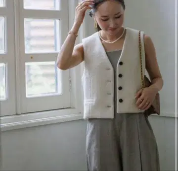 bluelea 블루레아 트위드 베스트