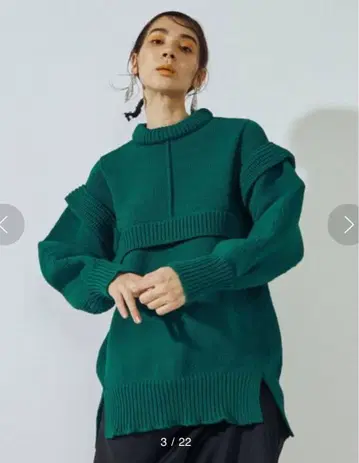 UN3D. 레이어드라이크 니트