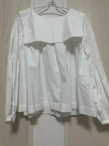 핑크하우스 화이트 코튼 셔츠 긴팔