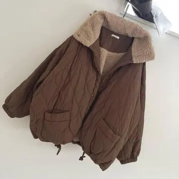 raffime 라피미 아우터 퍼 옷깃 퀼팅 블루종 다운