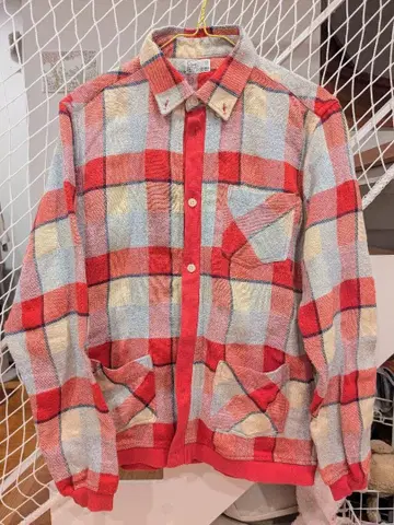 coen 코엔 셔츠 자켓 빨간색 화이트 레드