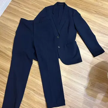 유니클로 감동 자켓 감동 팬츠 네이비 S M 셋업