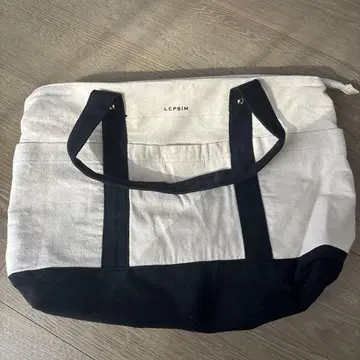 LEPSIM 토트백 화이트/블랙