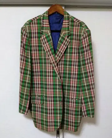 알바타크 체크 무늬 자켓