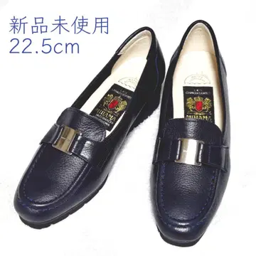 MIHAMA 22.5cm 미사용 새상품 엠보 네이비 로퍼