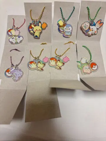 포켓몬 아크릴 키링 8세트