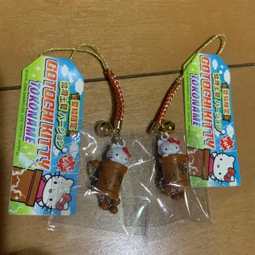지역 한정 키티 아이치 한정 도코나메 토관 꼬리 장식 스트랩 2세트