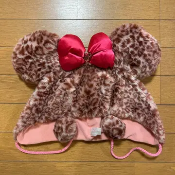 미니 팬캡 레오파드 무늬 핑크 디즈니랜드 디즈니씨