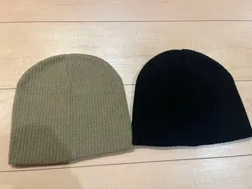 ungrid 리브 니트 모자 블랙 카키