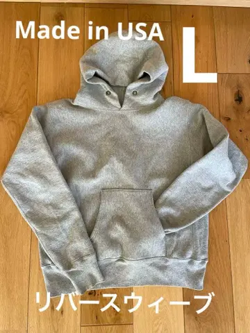 빨간색 택 Champion Reverse Weave 후드티 L 그레이