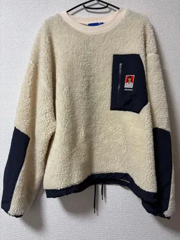 afterbase 플리스 자켓 크림색