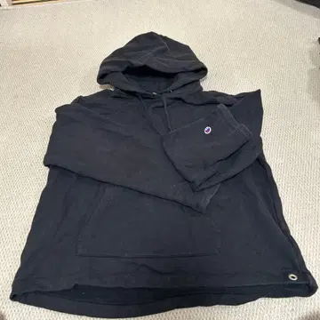 Champion 후드티 블랙