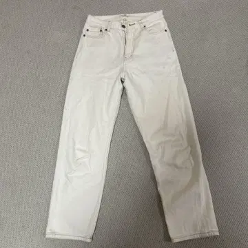 Le Denim SLOBE IENA 화이트 스트레이트 데님 팬츠