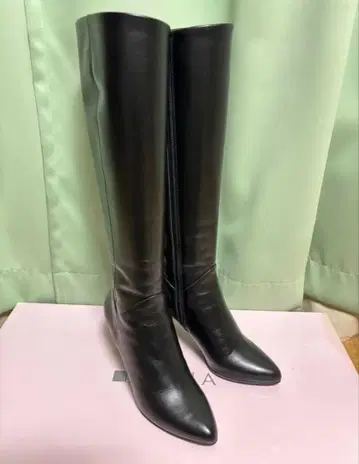 diana 롱 부츠 블랙 가죽