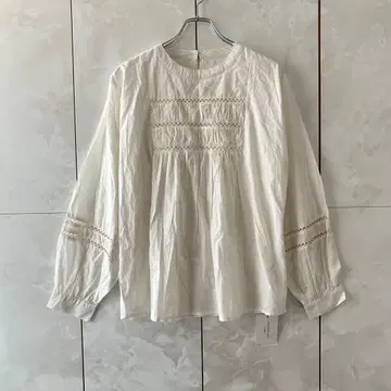 antiqua 인도 면 블라우스 라운드넥 긴팔