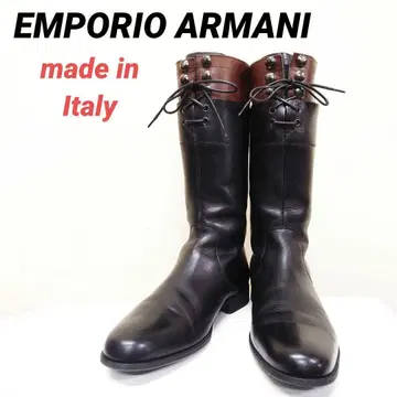 엠포리오 아르마니 EMPORIO ARMANI 가죽 롱 부츠 조키