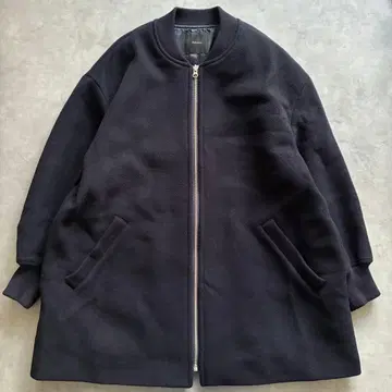 인기 Spick and Span 스픽 앤 스팬 울 지퍼 코트 네이비