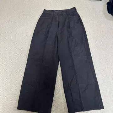 그린 라벨 릴랙싱 블랙 와이드 팬츠 M