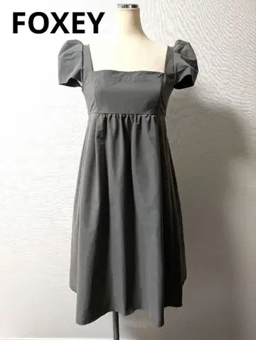 FOXEY 스퀘어넥 퍼프 슬리브 드레스 원피스 38S 상당
