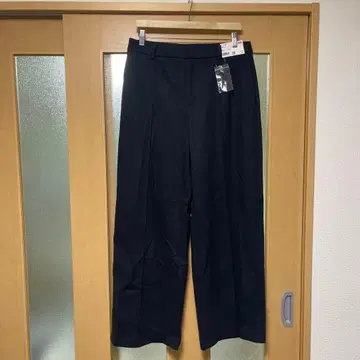 유니클로 UNIQLO 브러쉬드 저지 와이드 팬츠 네이비 긴 길이 XXL
