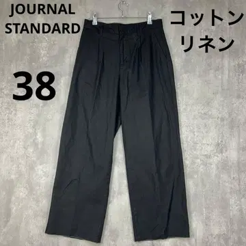 저널 스탠다드 면린넨 블랙 팬츠 컷오프