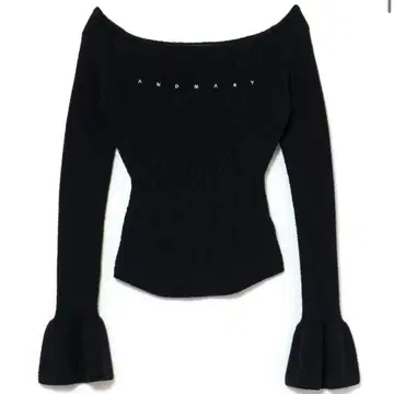 ANDMARY Flora 니트 탑 블랙 오프숄더 니트