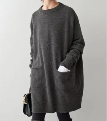 크루넥 와이드 튜닉 풀오버 spickandspan 스픽 새상품