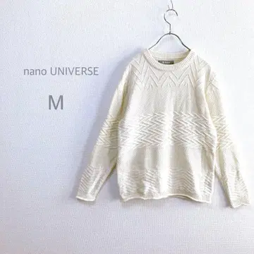 [ nano UNIVERSE ] 케이블 니트 헤링본 빅 루즈 돌려입기