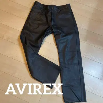 AVIREX 가죽 팬츠 스트레이트 팬츠
