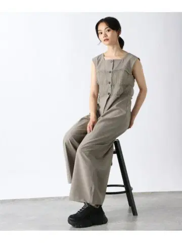 JEANASIS 튤 도킹 올인원 베이지