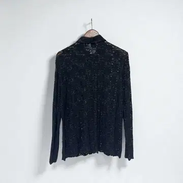 SAG HARBOR 블랙 레이스 셔츠 L