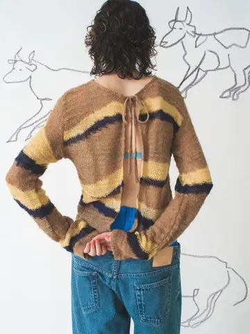 soduk wave knit cardigan