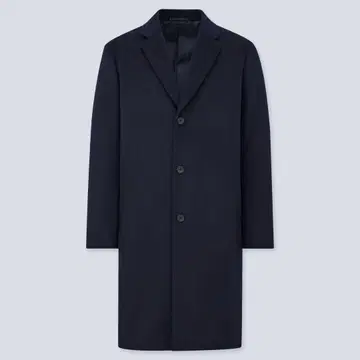 [ 새상품급 ] 유니클로 캐시미어 혼방 체스터 코트 네이비 M 사이즈