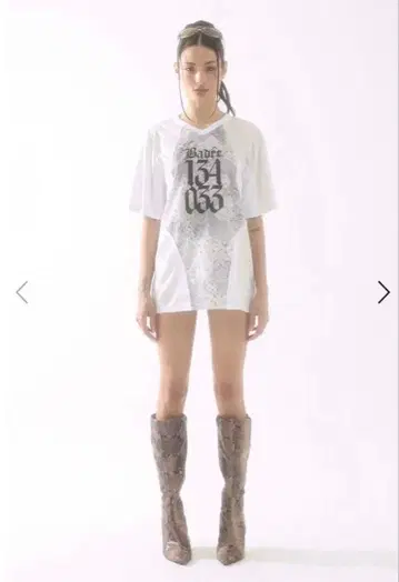 BADEE 글리터 메쉬 T셔츠 유니폼