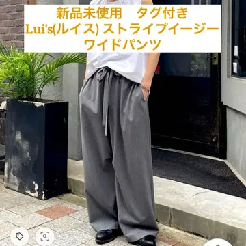 [ 새상품 ] Lui's 스트라이프 이지 와이드 팬츠