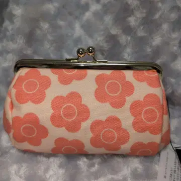 [ 택 포함 미사용 새상품 ] MARY QUANT 꽃무늬 가마구치 파우치