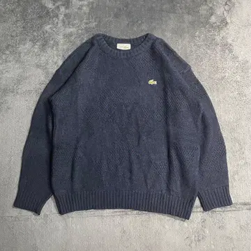 프랑스제 LACOSTE 라코스테 울 니트 스웨터 짜임 무늬