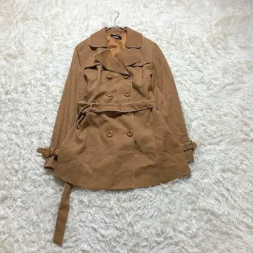 트렌치코트 숏 기장 도트 11호 베이지