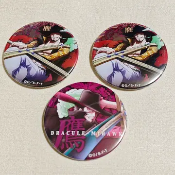 원피스 미호크 캬라캔뱃지 3점 세트 에그헤드 RED