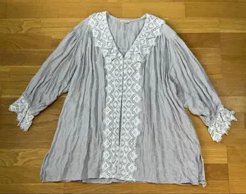 사만사 모스모스 레이스 겉옷 튜닉 블라우스