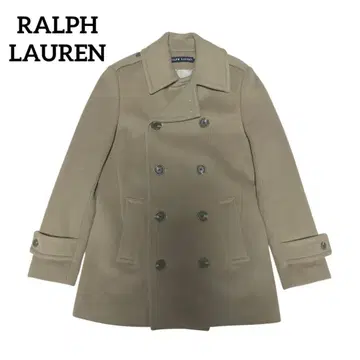 [컨디션 최상] 랄프 로렌 피 코트 양모 캐시미어 혼방 카멜 S-M