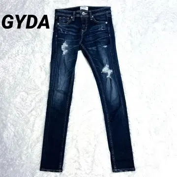 미사용 GYDA 제이다 데미지 스키니 데님 M 스트레치