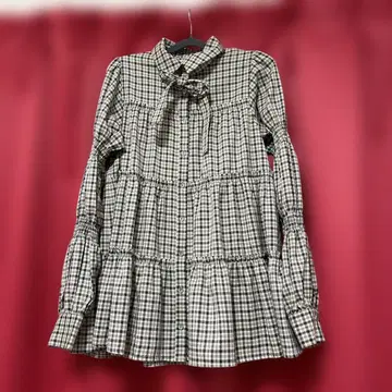 jouetie 체크 무늬 프릴 원피스