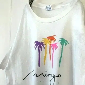 USA제 저지즈 야자수 라스베이거스 T셔츠 XL 화이트 구제 의류