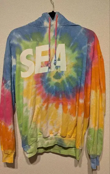 WIND AND SEA 타이다이 후드티 M