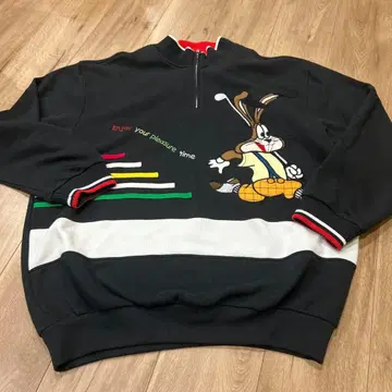 트레이닝복 맨투맨 지퍼 블루종 토끼 토끼 레트로 큰