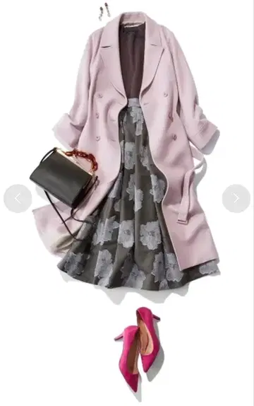 더블 버튼 백 볼륨 코트 사이즈 1