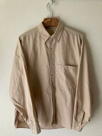 AURALEE WASHED FINX TWILL BIG SHIRTS 4