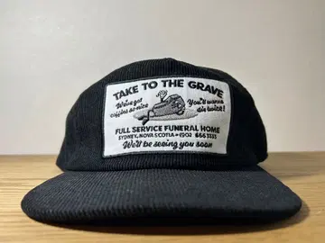 USA TAKE TO THE GRAVE TATTOO 코듀로이 캡 블랙